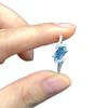 Blue Series Simple Fashion Exquisite Ring Light Luxury Fresh Classic Square Gem Rings for Women Suitable for Daily Jewelry Gifts
