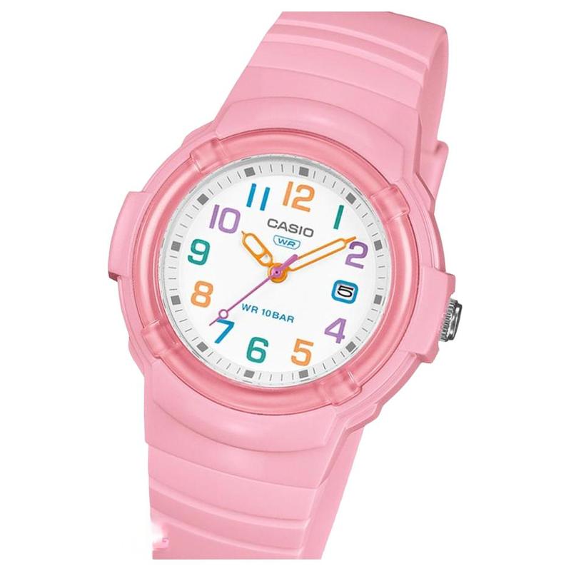 

CASIO G-SHOCK series, cute and fashionable 100 meters waterproof, Quartz, resin strap, , same style for men and women, white dial LX-800H-4AJF білий