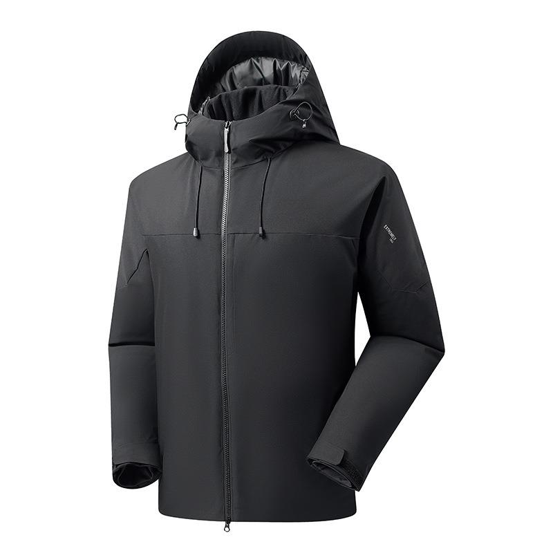 Graphene hooded cotton clothes for men with fleece in winter thickened warm cotton clothes outdoor charge cotton clothes and cotton clothes