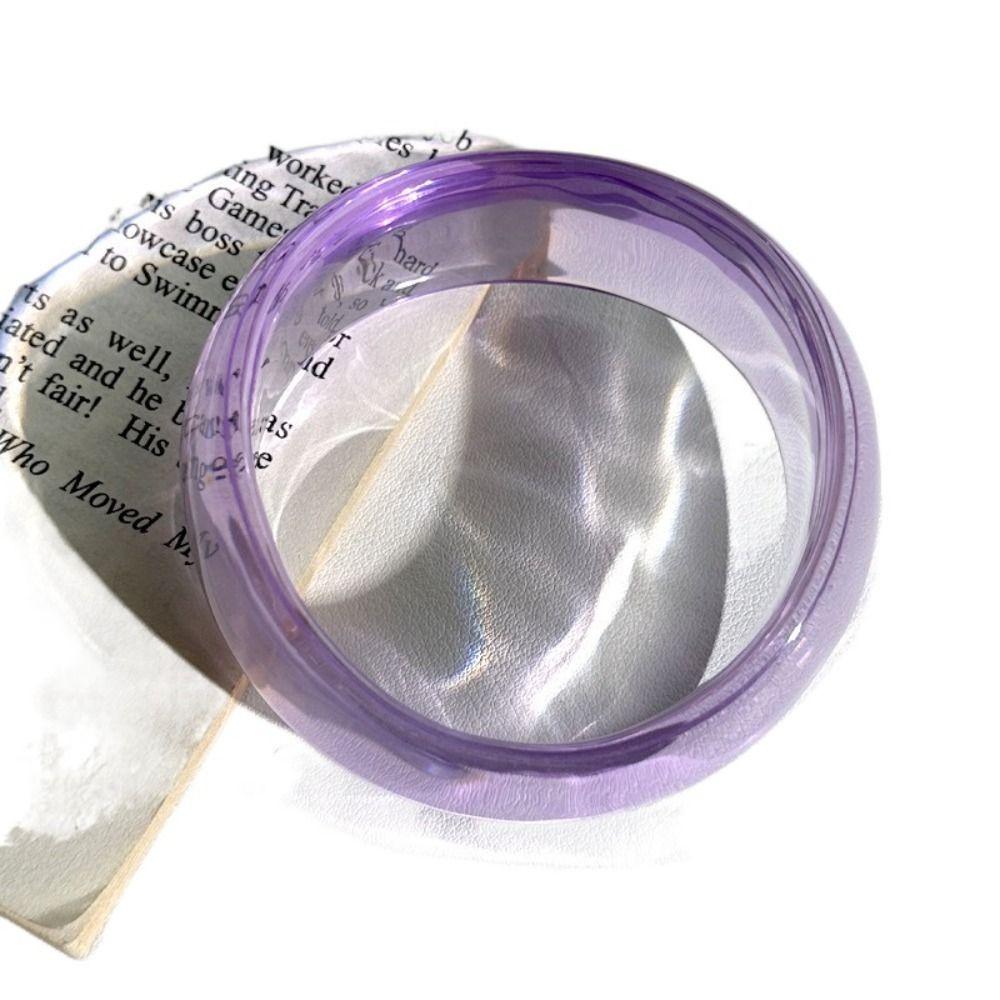 Gradient Glitter Acrylic Bangle Transparent Geometric Irregular Bangle  Party