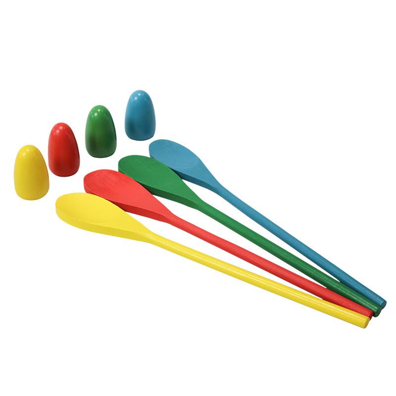 

Детская игра на баланс и сенсорную интеграцию Яйцо Деревянная игрушка-балансир 4 шт. One Size