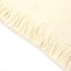 Excellent GUCCI GG Jacquard Fringe Large Shawl Blanket Light Beige Wool 795551 Used
