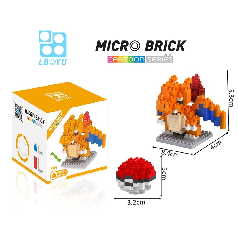 Funny Joy Pokmon Building Blocks Assembly Anime Picachu Charizard Doll Charmander Gengar Bulbasaur Bricks Toy for Kid Gift