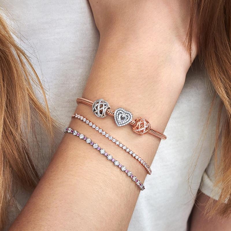 Pandora Rose gold Galaxy Love alloy, gold-plated, silver-plated bracelet for women B801392