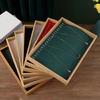 Wood Jewelry Display Tray for Necklaces Bracelets Pendant Stackable Organizer