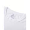 European sizes Men's Black and White T-Shirt, Creative Loose Print Shirt, Classic Crew Neck Durable Fabric, Street Style Design Outdoor