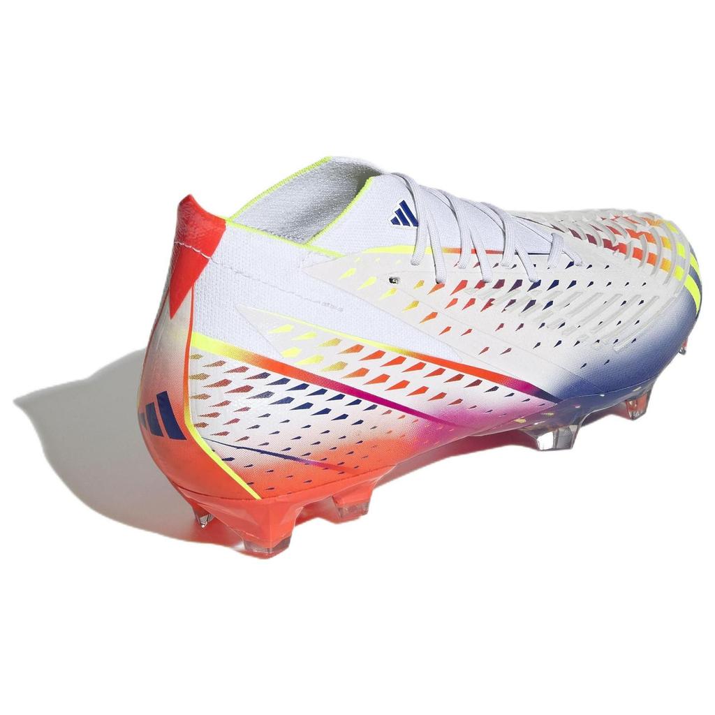 Adidas Predator Edge.1 FG Al Rihla Pack - Bílé Pánské Kopačky Cloud-White Solar-Yellow Power-Blue GW1028