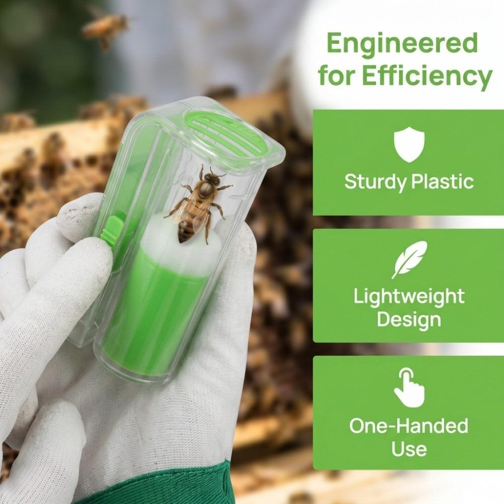 3Pcs Durable Bee Queen Marker Cage Plastic Bee Queen Marking Catcher Tagging Queen Bees