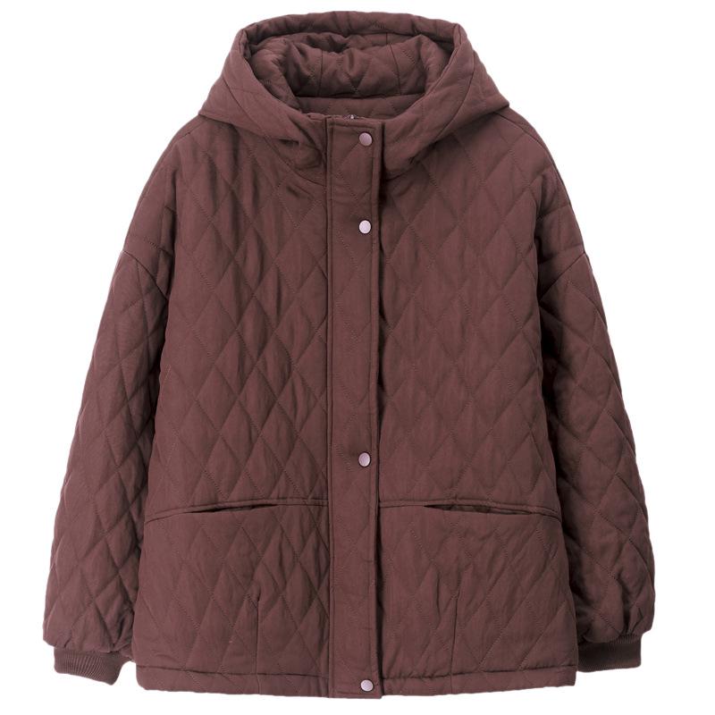 Damen Baumwolljacke in Übergröße - Herbst/Winter 2024, Casual, Leicht, Warm, Kurzer Mantel für Mütter mittleren Alters und ältere Mütter