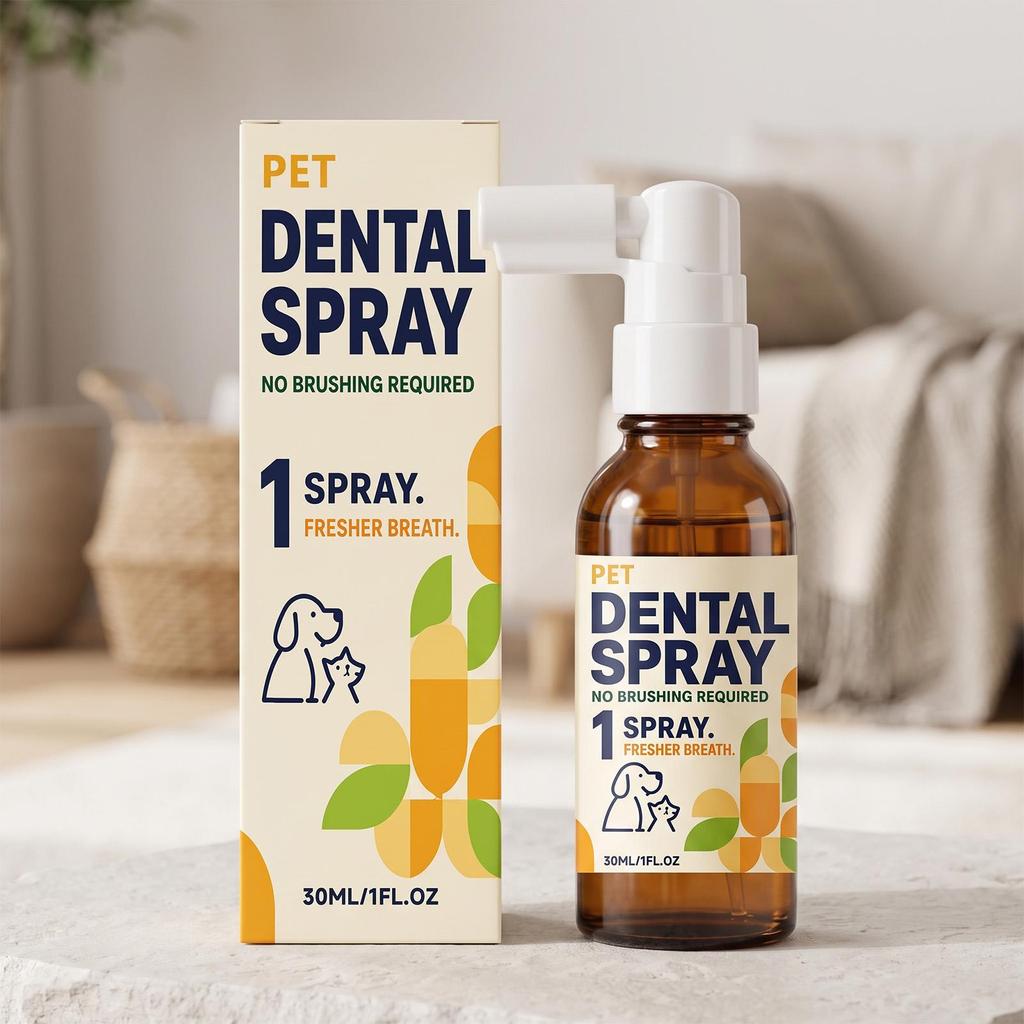Pet Breath Freshener & Dental Spray for Dogs and Cats – No-Brush Oral Care Spray for Gum Protection, Plaque & Tartar Control, and Fresh Breath