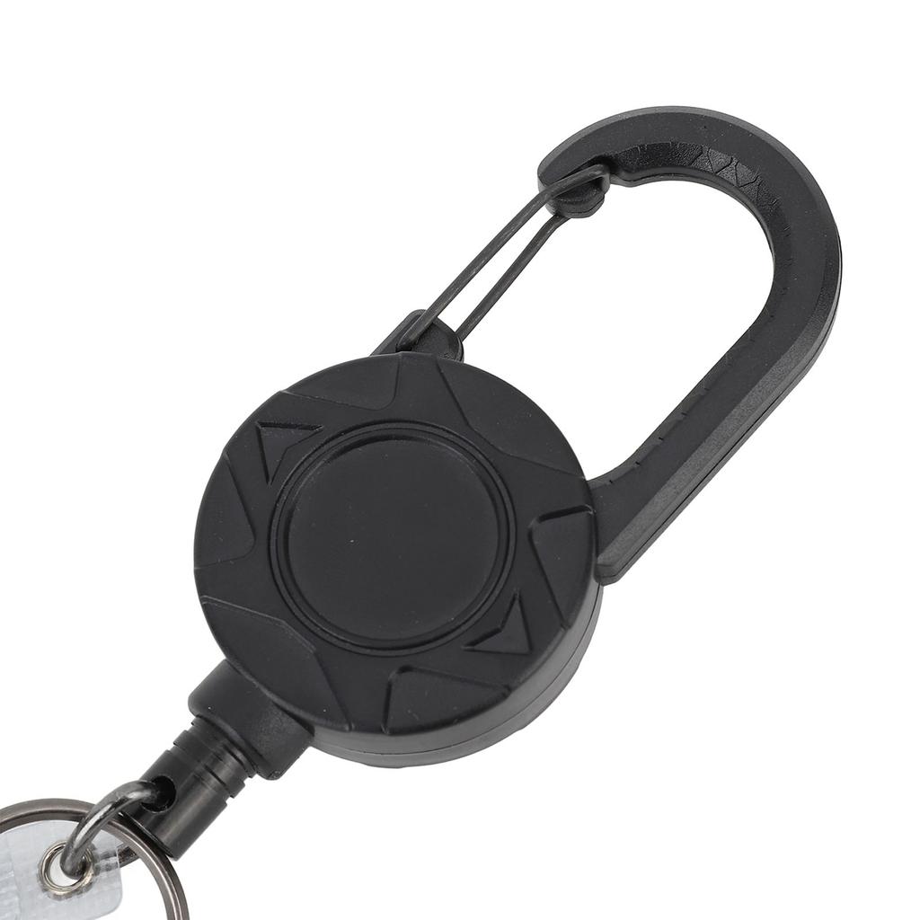 Retractable Keychain Stainless Steel Wire and ABS Magnetic Good Load Bearing 1mm Thick Multitool Buckle Badge Holder