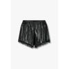 Shorts de Lazer Canelados Brilhantes Femininos