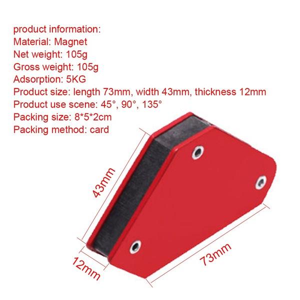1/2/4/6 PCS 9LB Angle Soldering Locator Magnetic Magnet Corner Arrows Welder Welding Holder 45/90/135 Degree Angle Soldering Fixing Tool