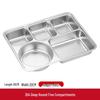 LYGIL 304 Stainless Steel Divided Bento Box with Lid