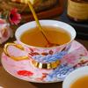 Vintage Style Bone China Tea Cup and Saucer Set English Elegant Cappuccino Espresso Latte Cup Mug with Gold Trim