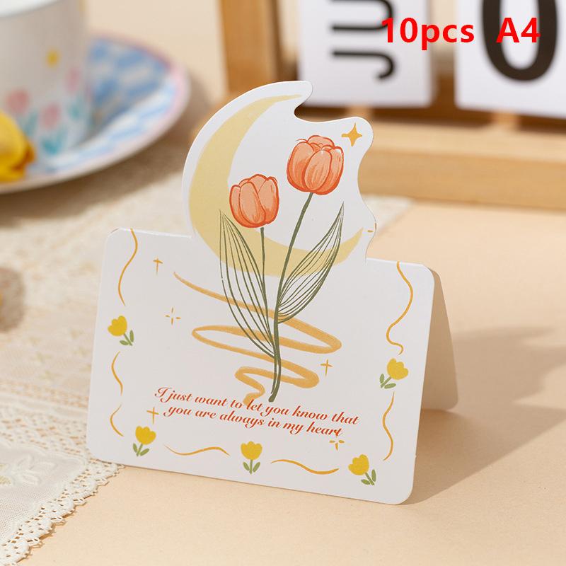 

10Pcs Invitation Greeting Cards Happy Birthday Diy Decoration Message Card Blank Folding Card