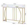 Console Table with 2 Drawers Light Luxury Modern Metal Golden Frame Living Room Farmhouse Long Hallway Table Behind Sofa Narrow Entryway