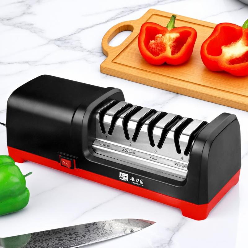 TAIDEA Electric Knife Sharpener TG2102 4Stage Sharpening System Diamond With Polishing Woodwork Grindstone Tool AC 220V EU PLUG