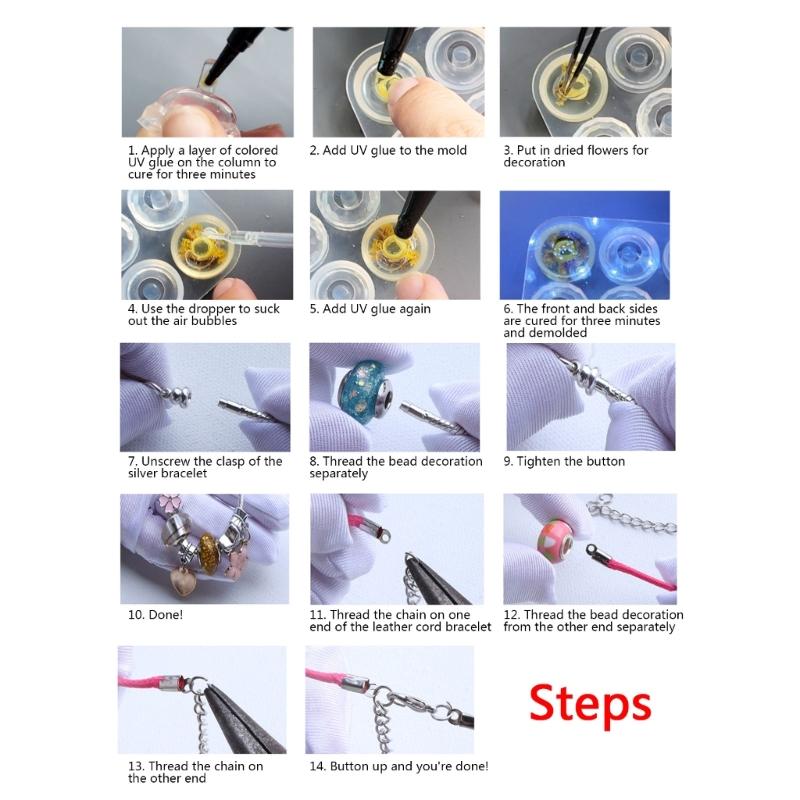 Diy Crystal Epoxy Mold 6 Grids Ball Earrings Bracelet Mirror Resin Mold Beads Silicone Mold for Diy Pendants Making