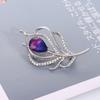 Fine Metal Alloy Leaf Crystalline Brooches Clothing With Corsage Anti Glare Clothing Pin TemperamentLeaf Jewelry