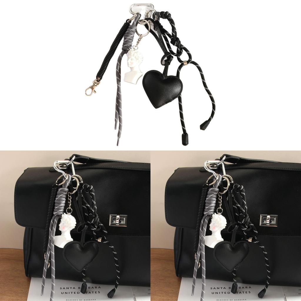 David Statue Bag Charm With Pearl Chain For Fashion Accessories