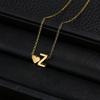 Trendy Heart-Shaped Alphabet Pendant Necklace