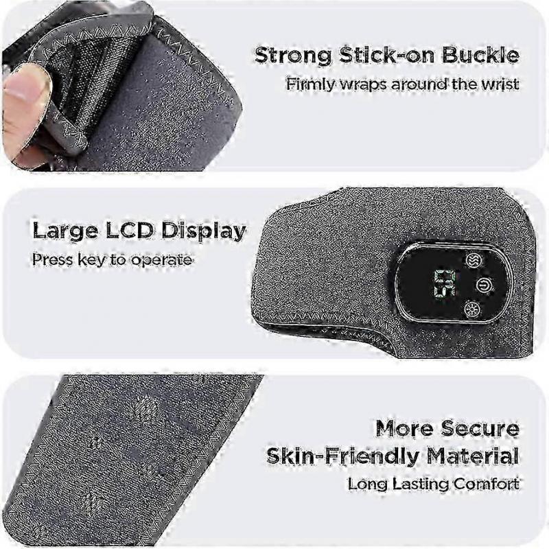 2x 2025 Emsense Fußmassagegerät Kabellos Tragbar Dreifach-Methode 3 Vibrationsmodi Beheizbare Knöchelbandage für Zuhause Büro Reisen