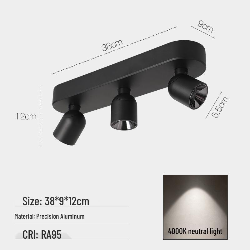 Adjustable Anti-Glare Folding Ceiling Spotlight with High Color Rendering for Household or Picture Lighting