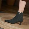 Fashion 2024 New Autumn Winter Women Boot Genuine Leather Ankle Boots Fashion Women Shoes Pointed Toe Stiletto High Heels Modern Boots