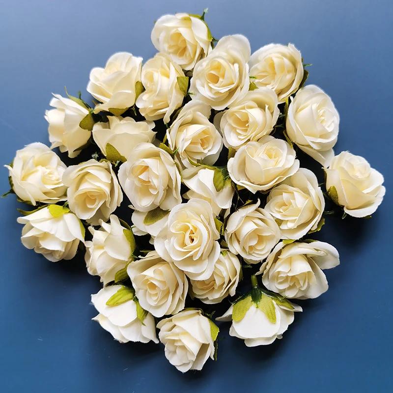

10/20Pcs 4cm Rose Silk Artificial Flowers Head For Wedding Decoration Party Home Decor Wreath Scrapbook Gift Craft Fake Flower 10pcs молоко, білий колір