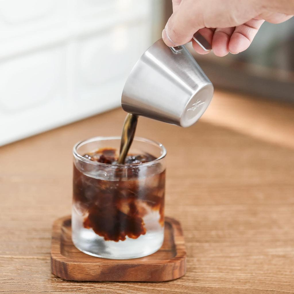 MHW-3BOMBER Espresso Shot Cups with Handles, 2-Pack Espresso Measuring Cups for Barista Coffee, Tartar Sauce, and Dressing (Matte Glossy) G6196-OS