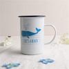 Outdoor Enamel Creative Coffee Tea Water Milk Cups Camping Mugs Enamel Mug with Handle Drinkware Vacation Hiking Mug Gifts
