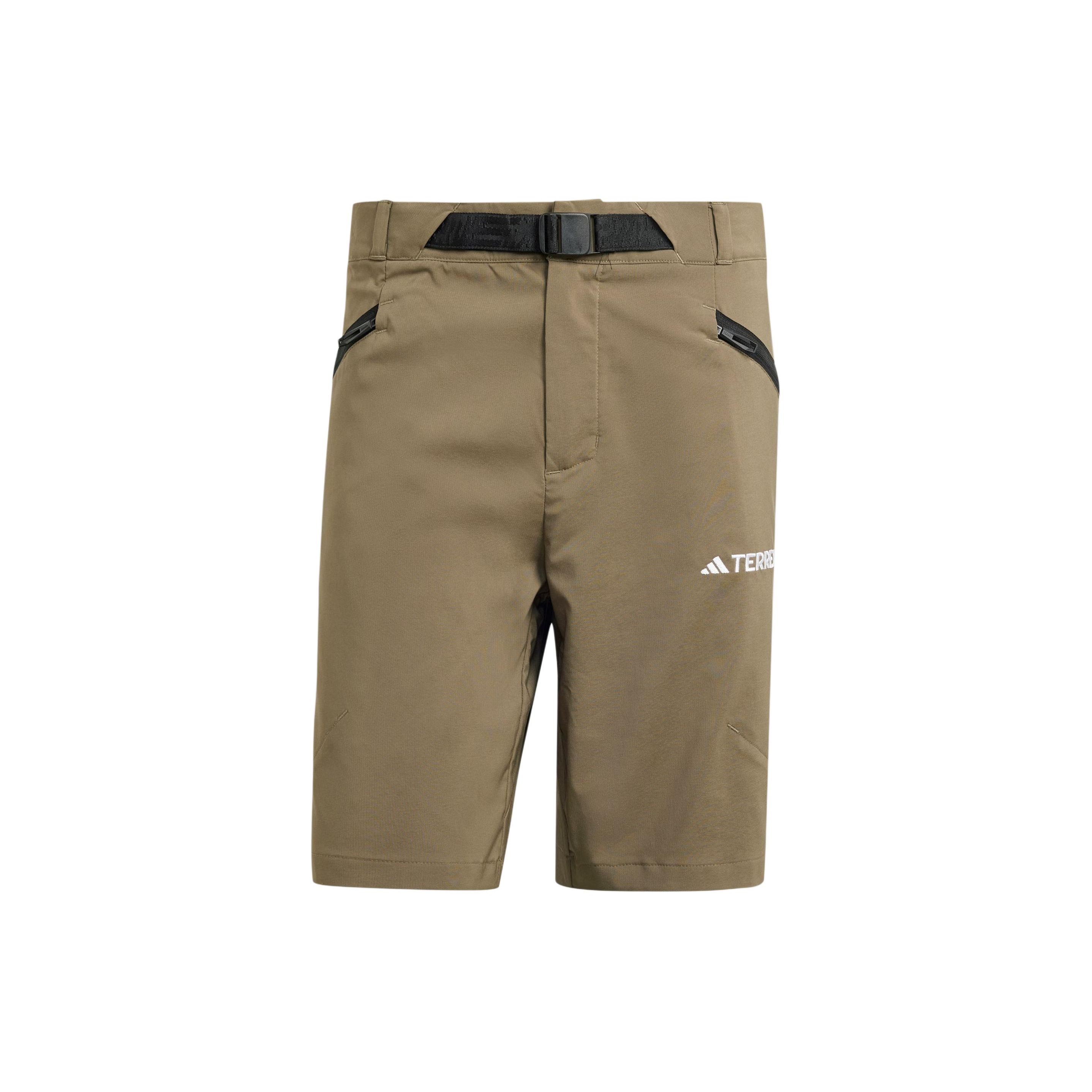 Adidas Xperior Mid Shorts Solid Color Logo Outdoor Sports Shorts Men shorts Olive-Green IJ8303 S