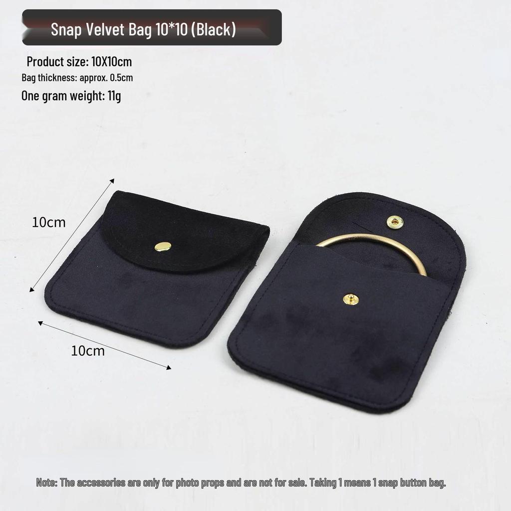Samt Druckknopf Schmuckbeutel für Ringe & Halsketten - Mini Aufbewahrungsbeutel