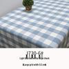 Plaid Cotton Linen Tablecloth and Cushion Fabric Set