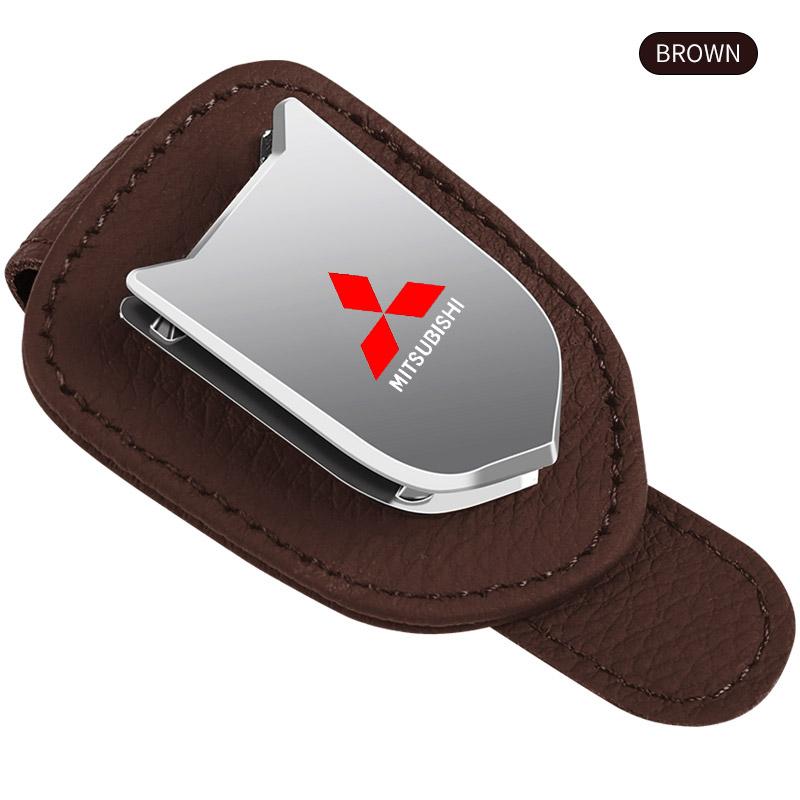 Car Auto Sun Visor Glasses Box Sunglasses Clip Card Ticket Holder Stand For Mitsubishi Lancer Ralliart 10 3 9 EX Outlander 3 ASX L200 Accessories
