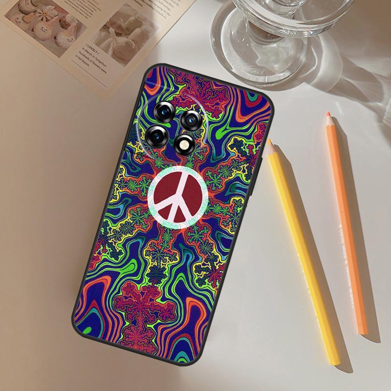 Psychedelic Art Peace Funda For OnePlus 12 12R 13 R 11 9 10 Pro 8T 9RT 10T OnePlus Nord 4 CE 2 3 Lite N20 N30 Case