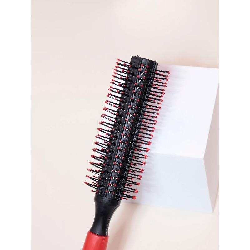 Professional Anti-static Cylindrical Bristle Curly Hair Styling Round Comb Nylon Teeth Roller Comb Special for Real Hair Wigs