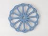 Iwachu Small Chrysanthemum Shaped Pot Holder, Sky Blue, 17.5cm, Nanbu Ironware, 53327