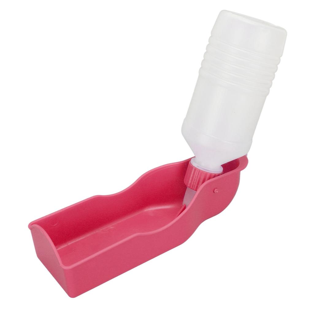 300ml Dog Water Bottle Automatic Hangable Pet Water Dispenser Bottle for Pet Dogs Cats Pink