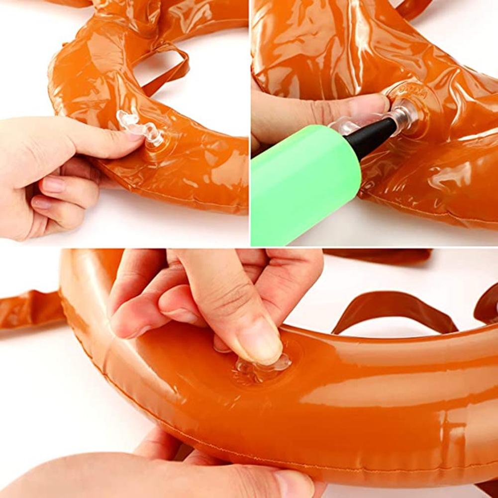1set Christmas Game Inflatable Funny Reindeer Antler Hat Ring Xmas Kids Gift New Year Christmas Outdoor Inflated Toys