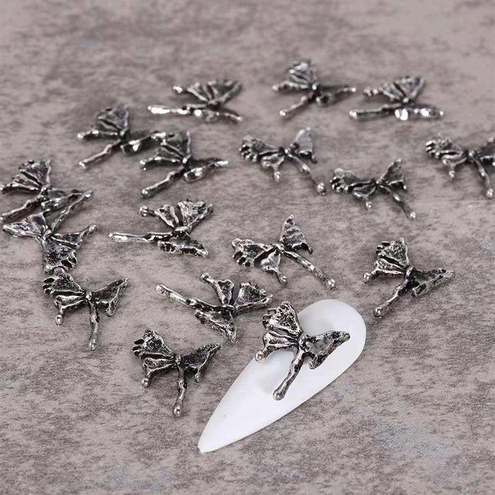 5Pcs/set Nail Art Charms Halloween Metal Nail Accessories Halloween Metal Nail Decorations  Lady
