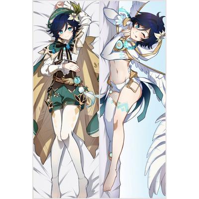 Dakimakura Anime Venti Genshin Impact Dekolleté Nackter Hintern Große Brüste Doppelseitiger Druck Lebensgroßer Körperkissenbezug Erwachsene