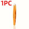 1/3/5PCS Eyebrow Tweezers Color Beauty Fine Hair Puller Makeup Tool Stainless Steel Diagonal Eyebrow Clip Disassembly (Orange)