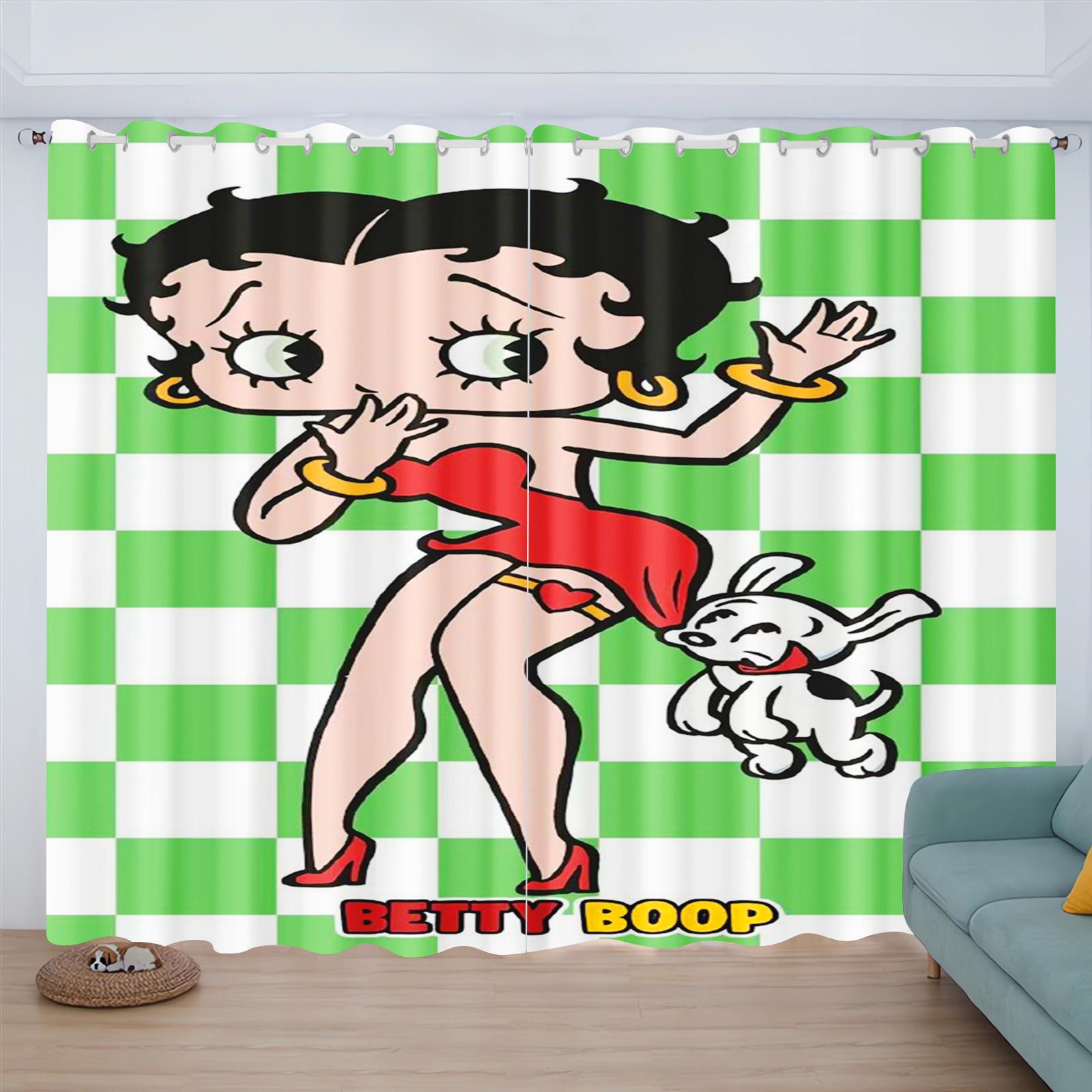 

Мультяшная Мисс Бетти Домашняя Штора 3D Милая Печать Милые Светофильтрующие Шторы Гостиная Спальня Защита От Тепла и Солнца 100x140cm