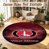 Round Rug Custom NameCharlton Athletic Pattern Non Slip Carpet Home Floor Decor