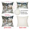 Christmas Snowy Village Pillowcase: 2D Flat Printed For Festive Charm! Sofa Cushion Cover, New Year Home Decoration