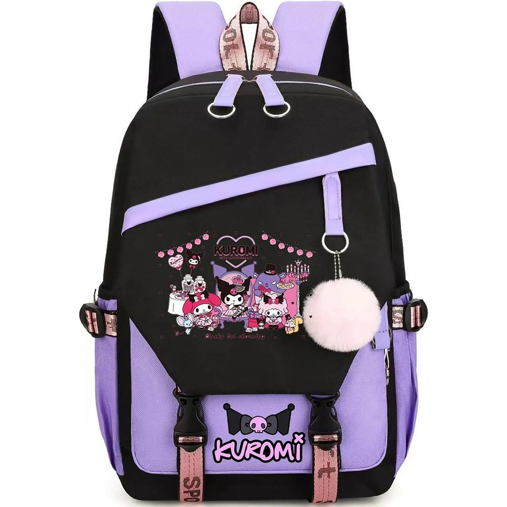 Witch Hunting Squad Korean Print High School Student Campus Backpack Outdoor Purple Backpack