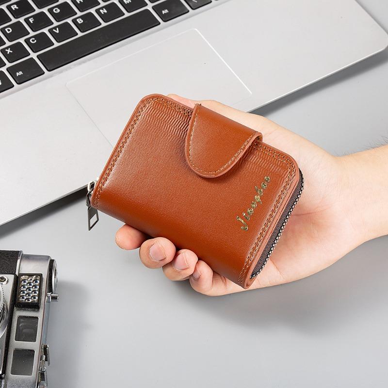 JA Business Casual Men's Card Bag Horizontal Zipper Buckle Organ Wallet Fan Wallet Batch