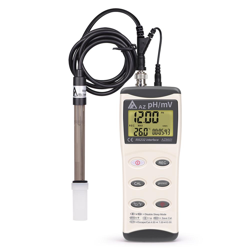 

AZ8601 PH Tester LCD Display Water Quality Tester High Accuracy PH/ORP Meter 0-14pH Detector Portable Water Monitor with Backlit чорний